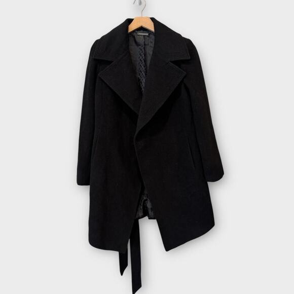 Diane von Furstenberg Wool Blend Wrap Coat Size 6 - Picture 3 of 9